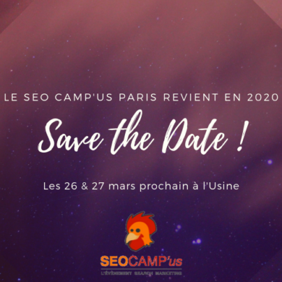 Save the date - SEO Camp'us Paris 2020